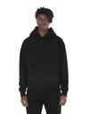 Drop Shoulder Black Hoodie