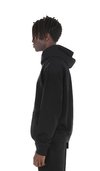 Drop Shoulder Black Hoodie