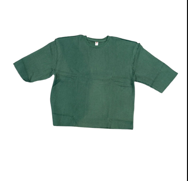 Oversized Cropped Waffle T-Shirt