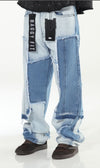 Light Stone Wash Baggy Fit Denim Jeans