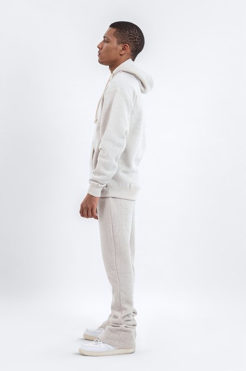 Knitted Stacked Fleece Hoodie