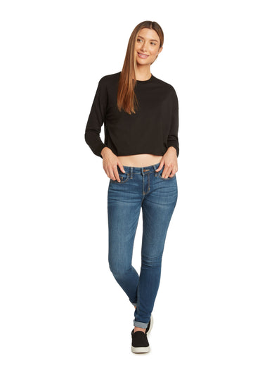 Women's Long Sleeve Crop Top Tee