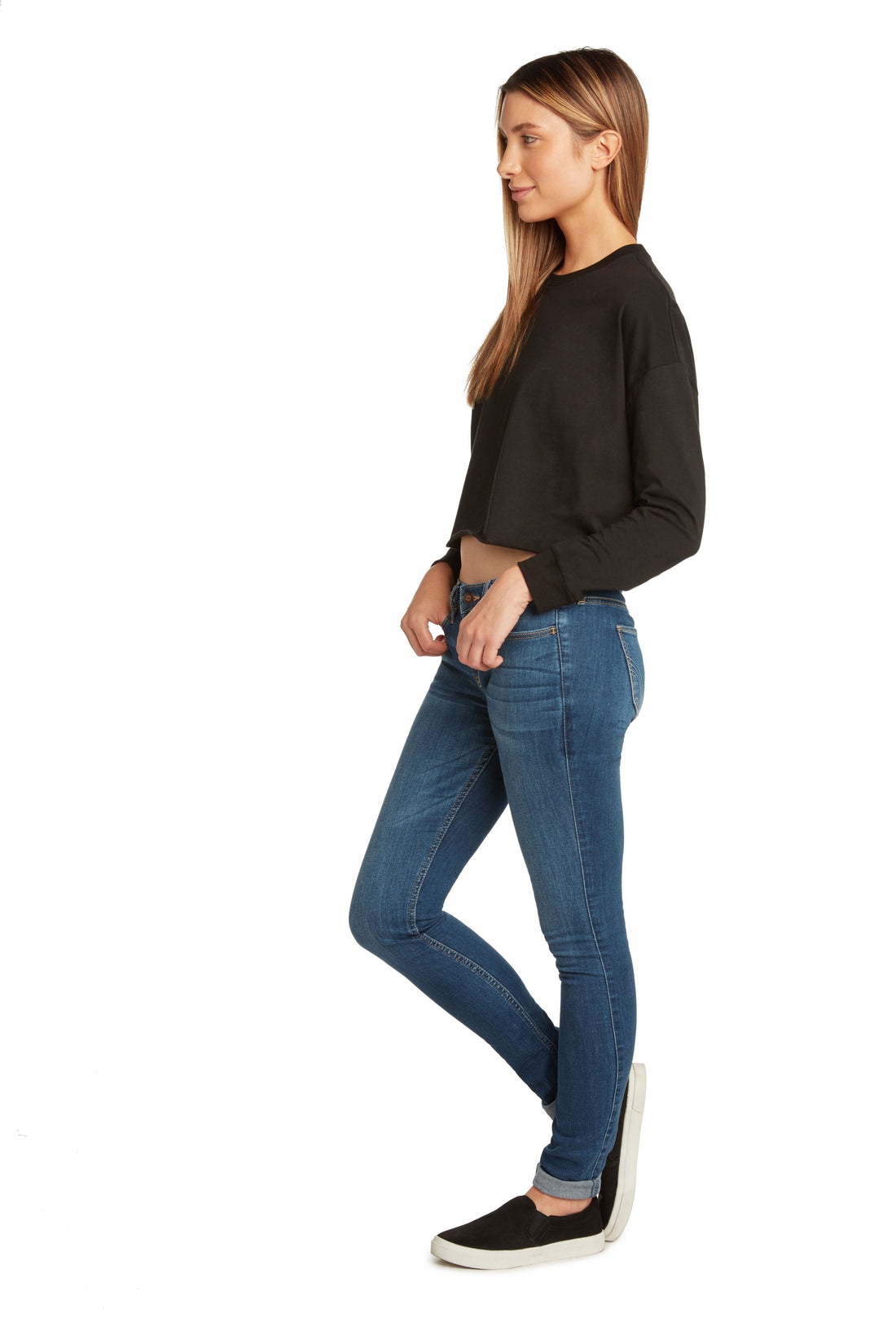 Women's Long Sleeve Crop Top Tee