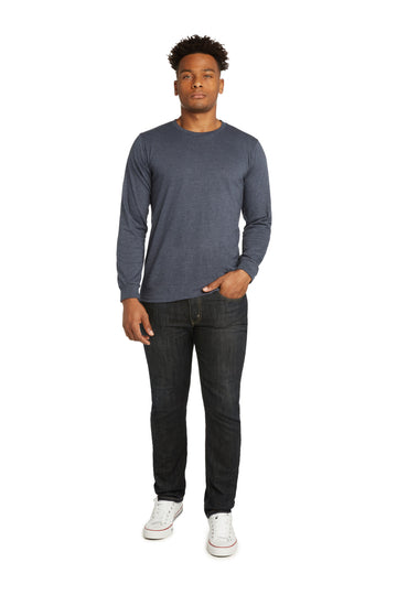 Premium Heather Long Sleeve Crewneck Tee
