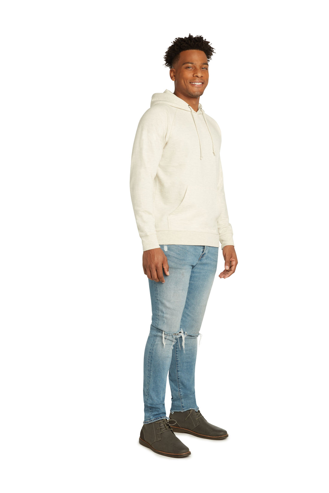 French Terry Raglan Pullover Hoodie